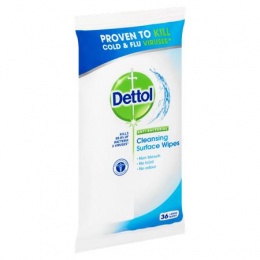 Felülettisztító törlőkendő, antibakteriális, 36 db, DETTOL